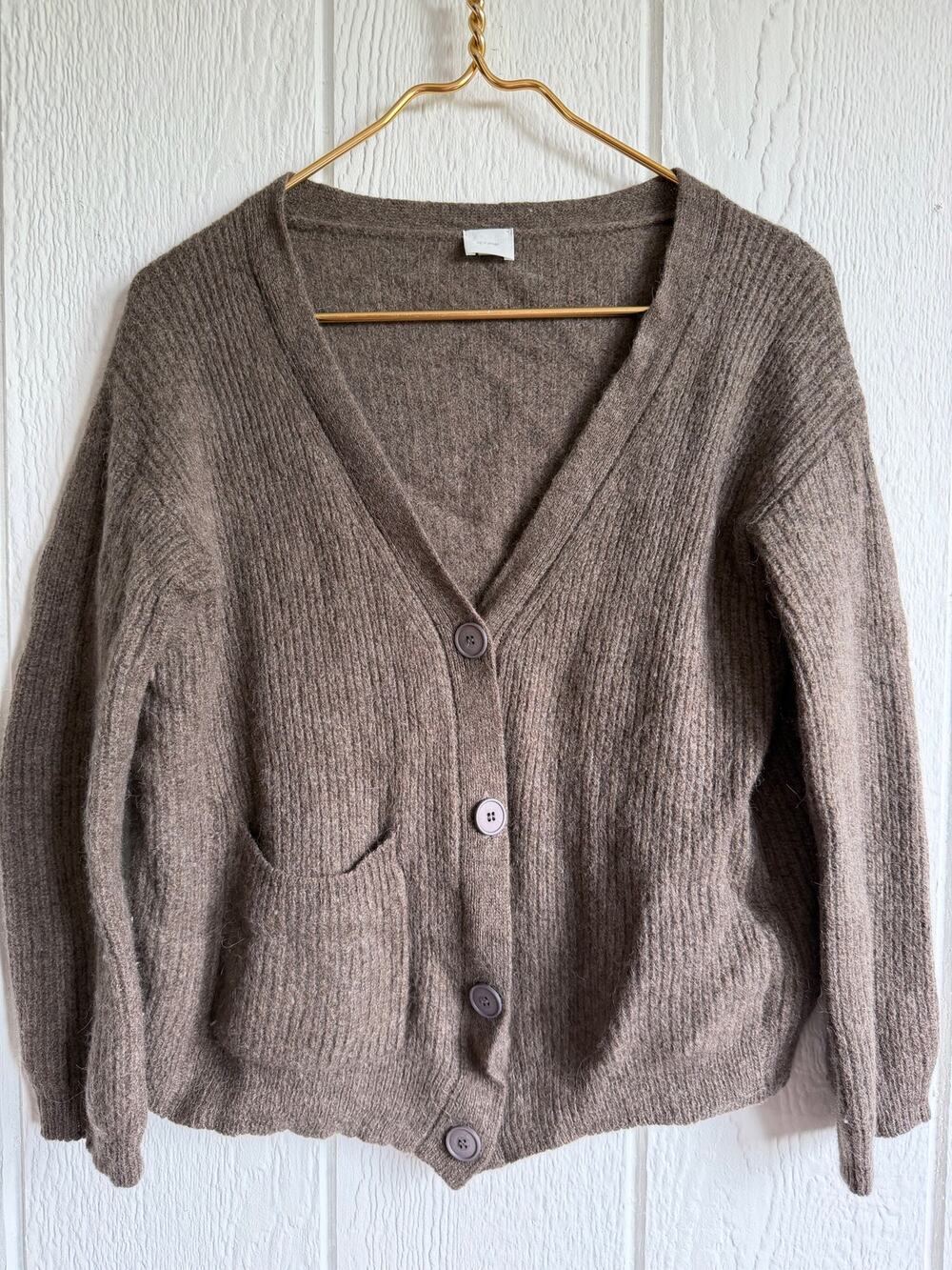 C.T.PLAGE Alpaca Wool Cardigan, Size 36